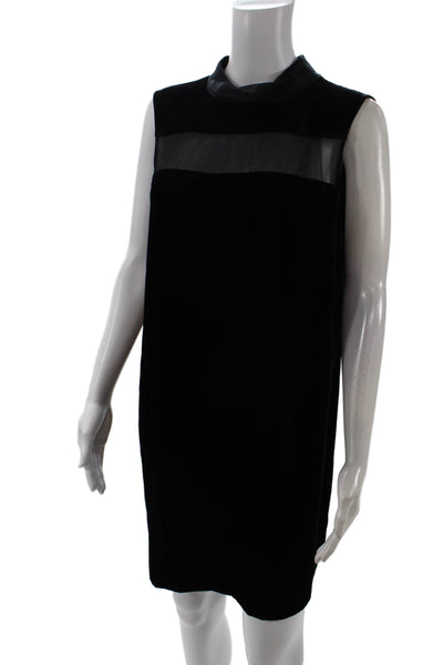 Rag & Bone Womens Shift Dress Black Sleeveless Mock Neck Short Size 8