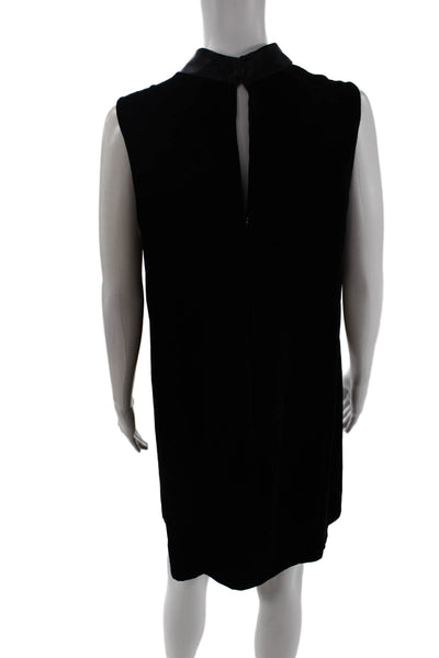 Rag & Bone Womens Shift Dress Black Sleeveless Mock Neck Short Size 8