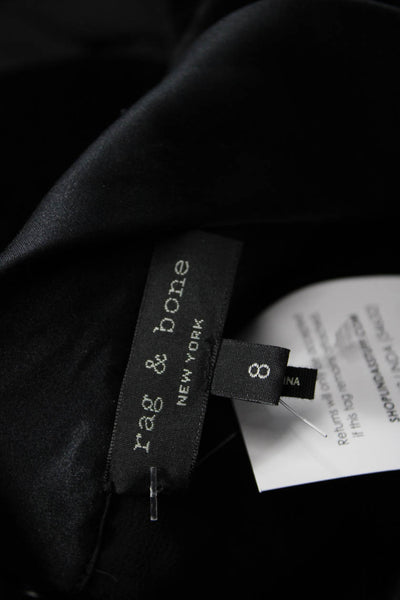 Rag & Bone Womens Shift Dress Black Sleeveless Mock Neck Short Size 8