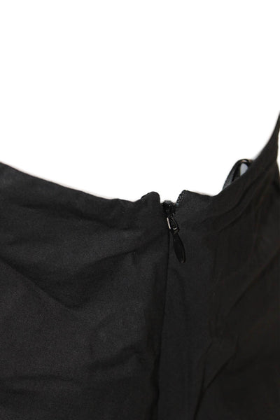 Vince, Women Shift Dress Sleeveless Black Cotton Zip Short Size L