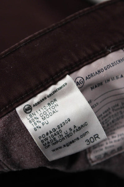 AG Adriano Goldschmied Unisex Brown Mid Rise Pants Size 30