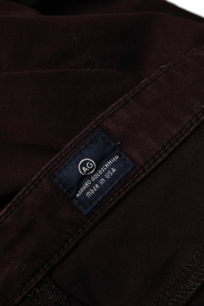 AG Adriano Goldschmied Unisex Brown Mid Rise Pants Size 30