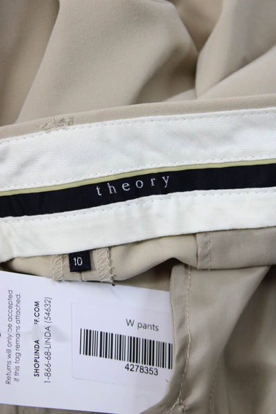 Theory Unisex Chino Khakis Beige Button Size 10
