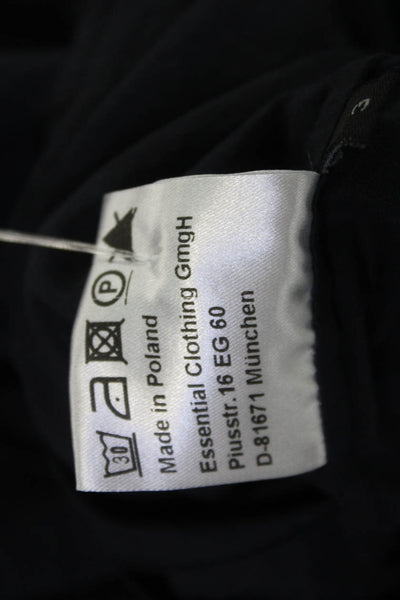 Elemente Clemente Women Tunic Button-Up Black Cotton Short Sleeve Size 3