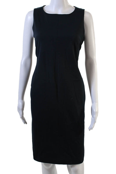 Ministry of Supply, Women Sheath Dress Black Sleeveless Round Neck Zip Size 6