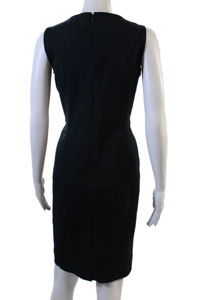 Ministry of Supply, Women Sheath Dress Black Sleeveless Round Neck Zip Size 6