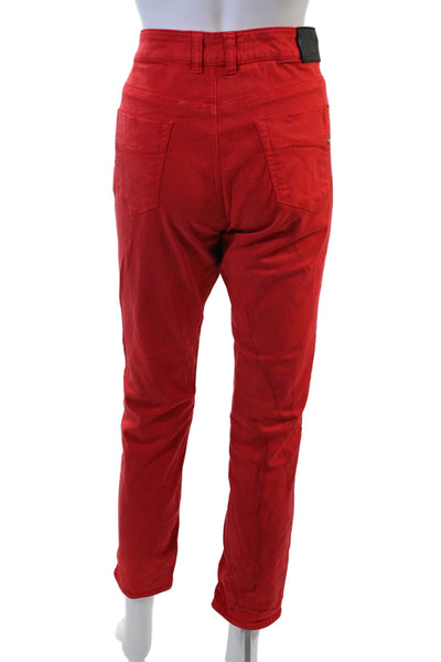 Comptoir Des Cotonniers Women Ankle Cropped Pants Red Size 42