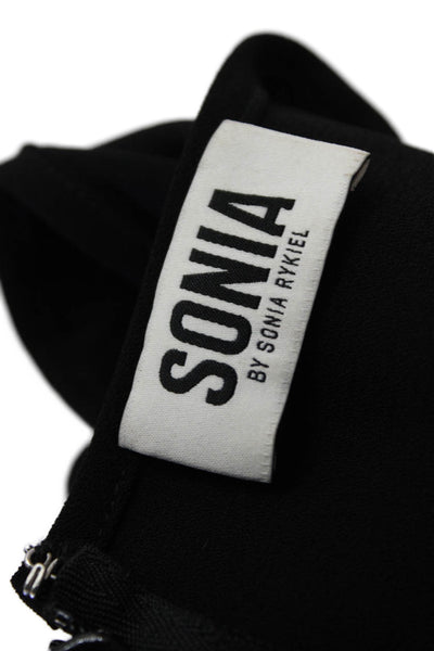 Sonia Sonia Rykiel Womens Shift Dress Black Sleeveless Zip Size S