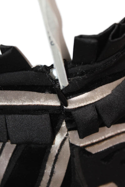 Azulu Womens Paperbag Pants Black Hook & Eye Beach Size S