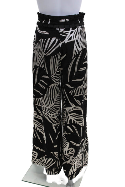 Azulu Womens Paperbag Pants Black Hook & Eye Beach Size S