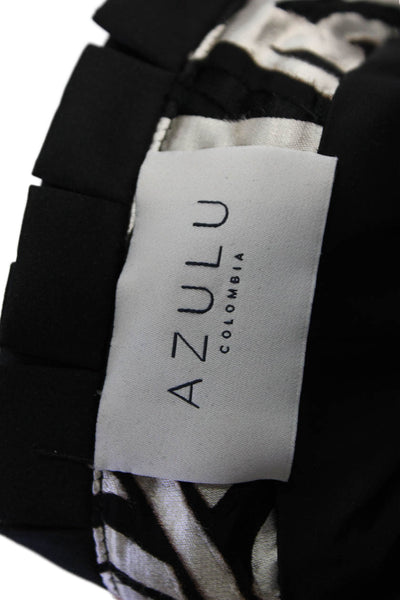 Azulu Womens Paperbag Pants Black Hook & Eye Beach Size S