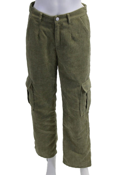 Superdown Unisex Cargo Striped Green Pants Size XS