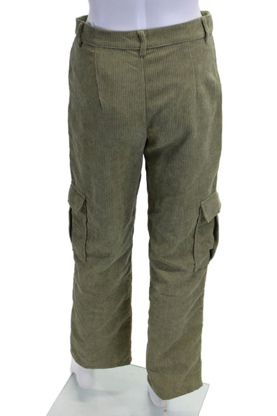 Superdown Unisex Cargo Striped Green Pants Size XS