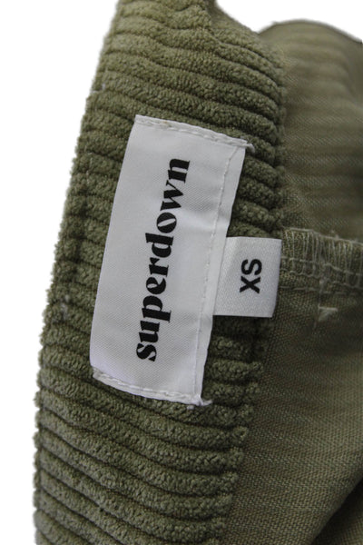Superdown Unisex Cargo Striped Green Pants Size XS