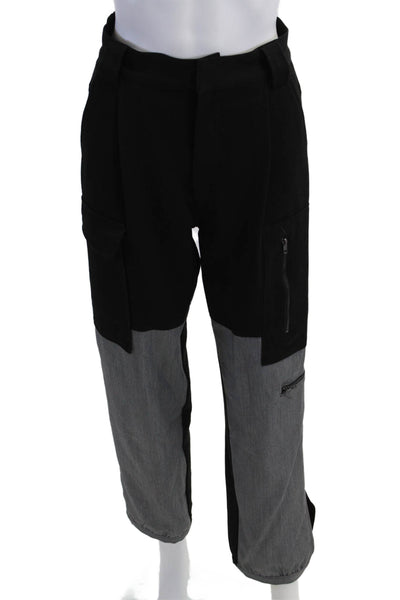 Kimberly Taylor Unisex Cargo Cropped Army Black Zip Pants Size S
