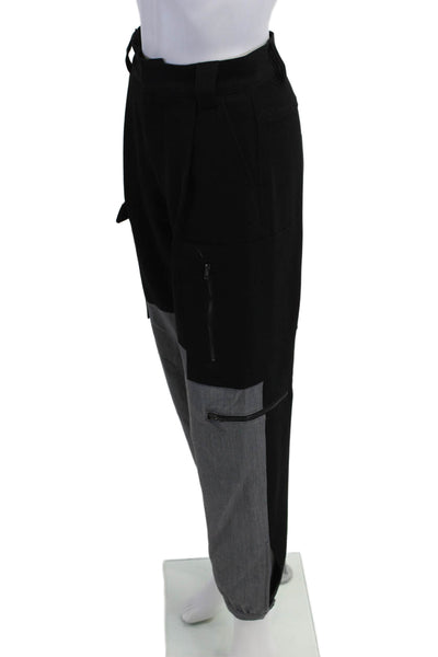 Kimberly Taylor Unisex Cargo Cropped Army Black Zip Pants Size S