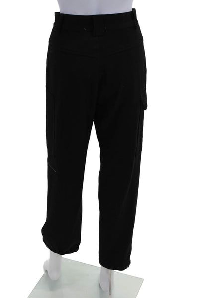Kimberly Taylor Unisex Cargo Cropped Army Black Zip Pants Size S
