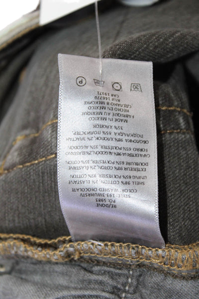 Re/Done Women Cropped Straight Dark Gray Jeans High Rise Size 24