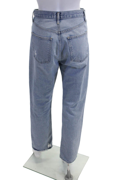 Agolde Unisex Straight High Rise Light Blue Jeans Size 24