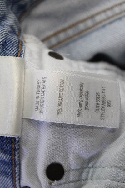 Agolde Unisex Straight High Rise Light Blue Jeans Size 24