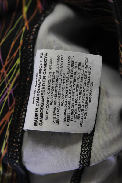 Nike Womens Cropped Colorful Graphic Print Leggings Black Size XS