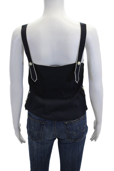 Rag & Bone Women Dark Blue V-Neck Camisole 100% Viscose Size 2XS
