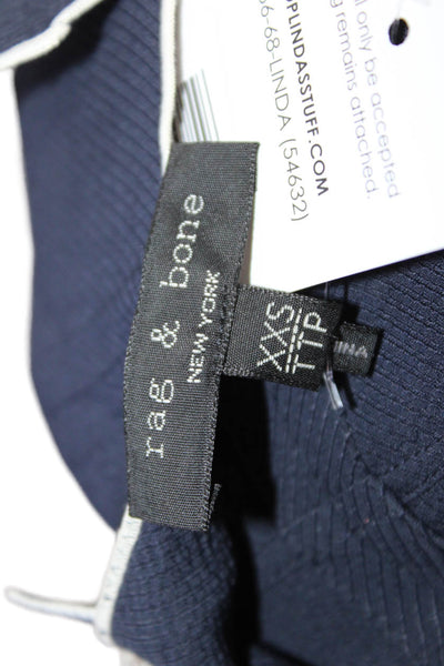 Rag & Bone Women Dark Blue V-Neck Camisole 100% Viscose Size 2XS
