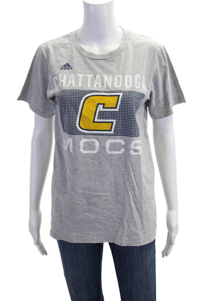 Adidas Mens Graphic Crew Neck Short Sleeve T-Shirt Gray Size S