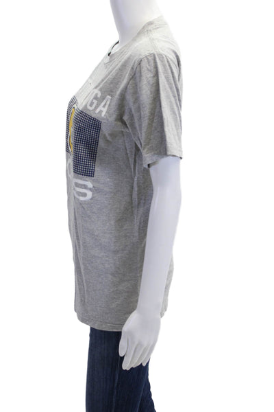 Adidas Mens Graphic Crew Neck Short Sleeve T-Shirt Gray Size S