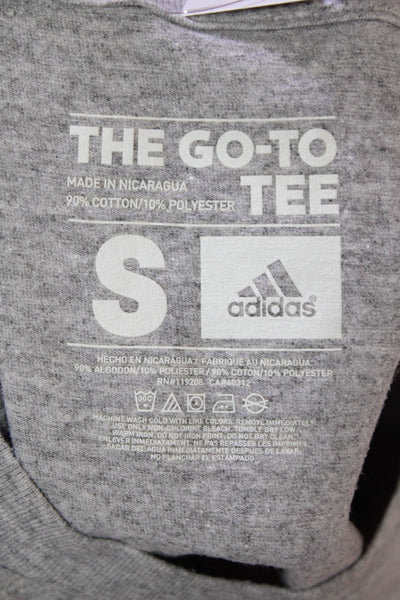 Adidas Mens Graphic Crew Neck Short Sleeve T-Shirt Gray Size S