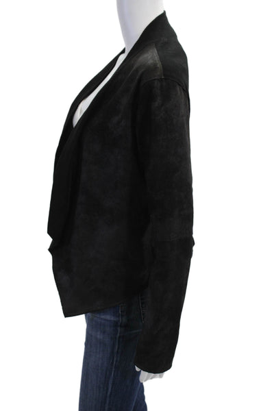 Velvet by Graham & Spencer Women Black Blazer Rayon Blend Long Sleeve Size S