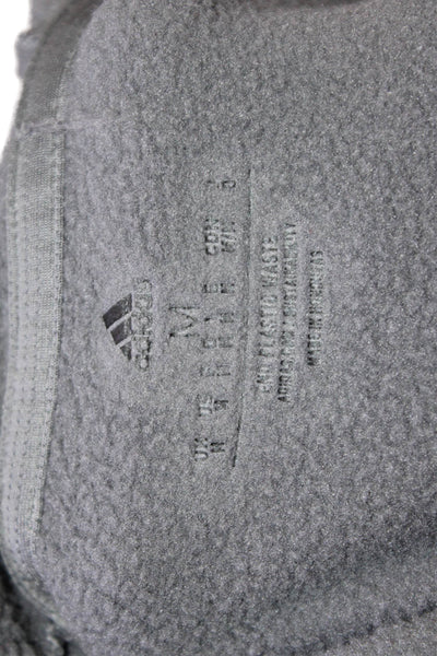 Adidas Mens Full-Zip Hoodie Gray Size M