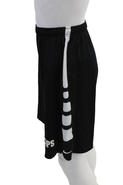 Nike Mens Sweat Shorts Black Graphic Print Polyester Sports Size XL