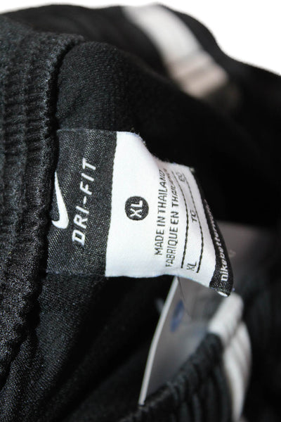 Nike Mens Sweat Shorts Black Graphic Print Polyester Sports Size XL