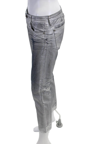 Faith Connexion Women Gray Cropped Ankle High Rise Jeans Size 30