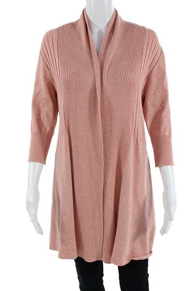 Designer Unisex Cardigan Pink 3/4 Sleeve Size M
