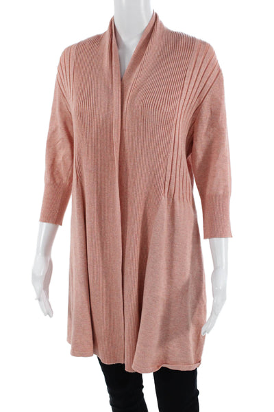 Designer Unisex Cardigan Pink 3/4 Sleeve Size M
