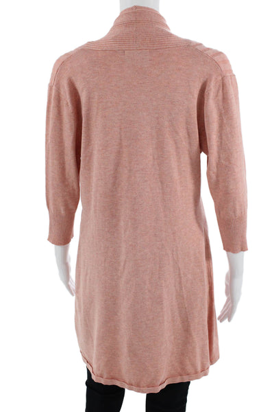 Designer Unisex Cardigan Pink 3/4 Sleeve Size M