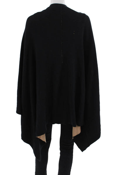J. Mclaughlin Womens Black V-Neck Cape Sweater Size M