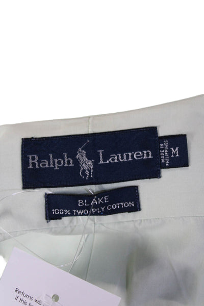 Polo Ralph Lauren Mens Button Front Long Sleeve Collared Shirt Green Size Medium