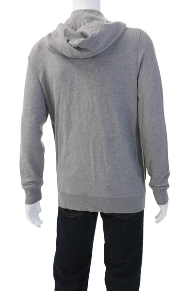 Mack Weldon Men Full-Zip Hoodie Gray Cotton Blend Size M
