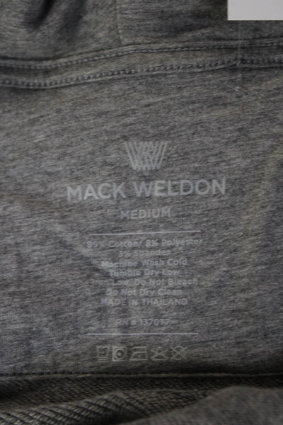 Mack Weldon Men Full-Zip Hoodie Gray Cotton Blend Size M