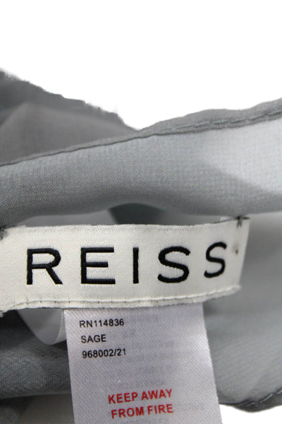 Reiss Womens Floral Print Wrapped Scarf Gray 78" x 18"