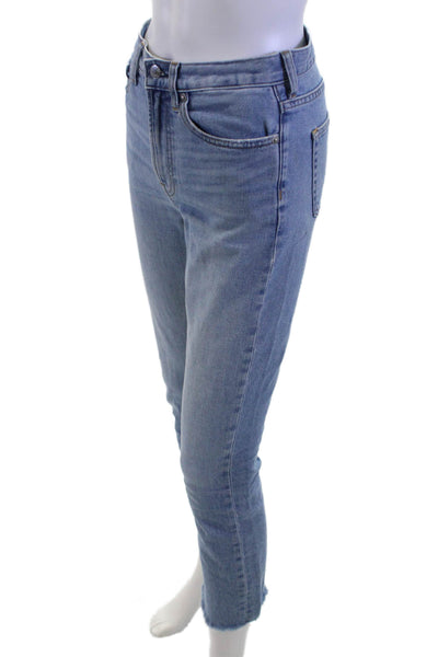 Everlane Womens Cropped Skinny Blue Jeans Mid-Rise 28in Inseam Size 25