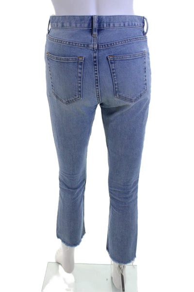 Everlane Womens Cropped Skinny Blue Jeans Mid-Rise 28in Inseam Size 25