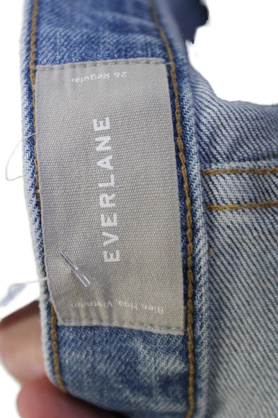 Everlane Womens Cropped Skinny Blue Jeans Mid-Rise 28in Inseam Size 25