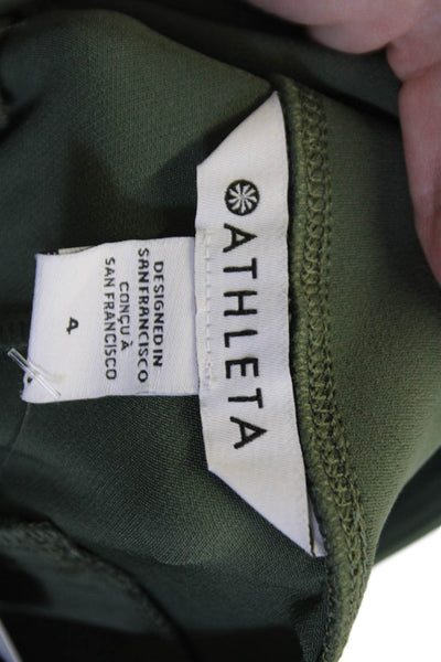 Athleta Women Cropped Ankle Pants Green Size 4