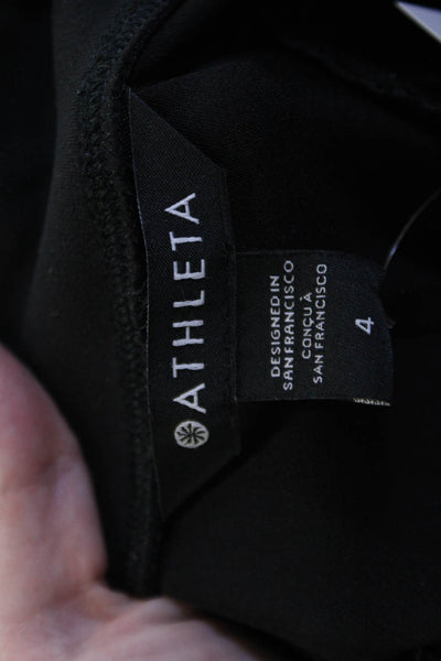 Athleta Womens Black Cropped Ankle Pants Size 4