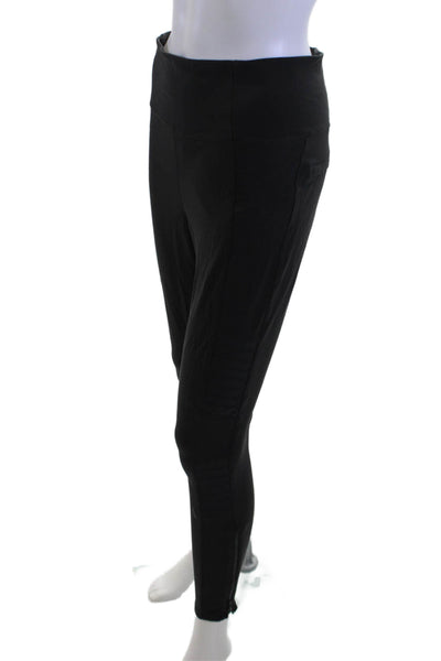 Athleta Women Ankle Jeggings Black Biker Nylon/Spandex Size M