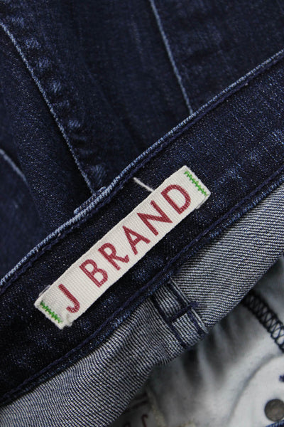 J Brand Womens Dark Blue Bootcut Jeans High Rise Button 98% Cotton Size 29